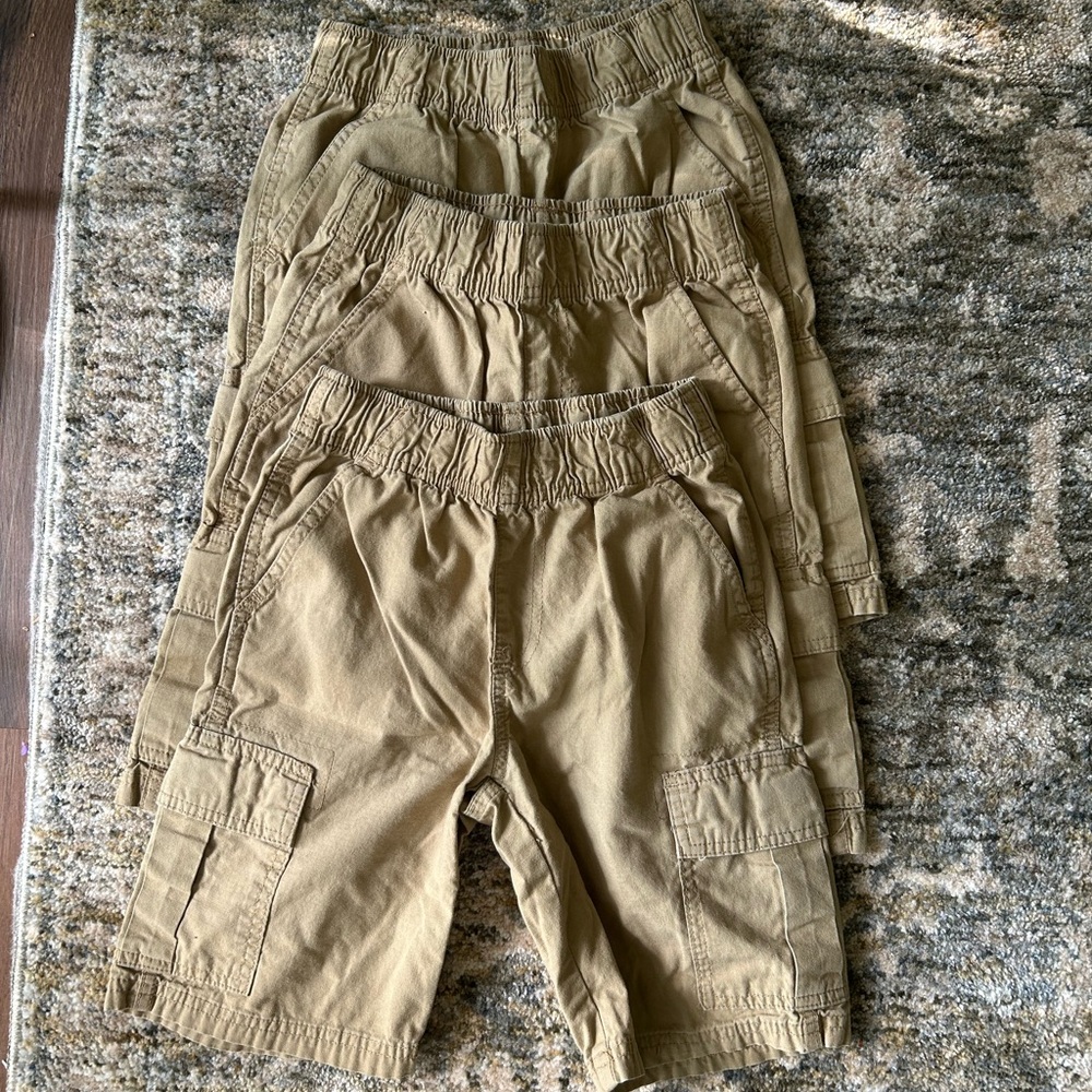 The Children's Place Tan Cargo Shorts (3 pairs)